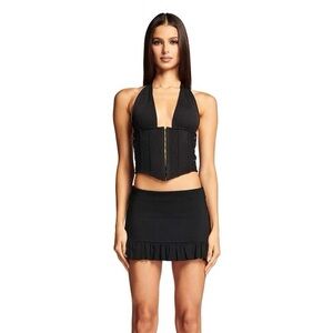IAMGIA CELESTINA BLACK HALTER CORSET TOP